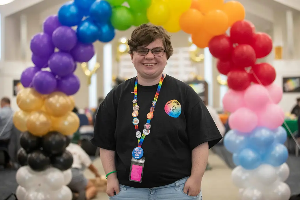 Ollie, at the 2023 Youth Pride Conference sponsored by GLSEN Collier County on March 25, 2023, in Naples, Florida.
