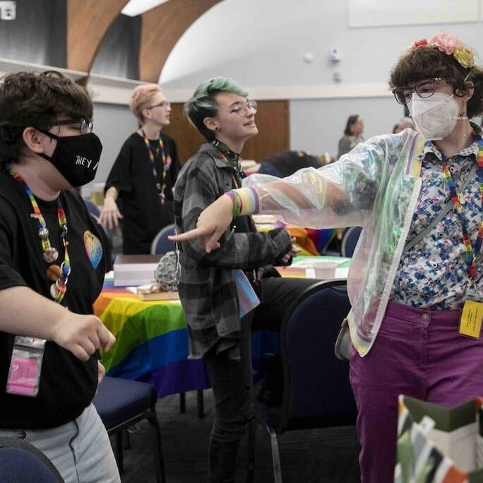 Students, vendors and volunteers participate in the 2023 Youth Pride Conference sponsored by GLSEN Collier County on Saturday, March 25, 2023, in Naples.