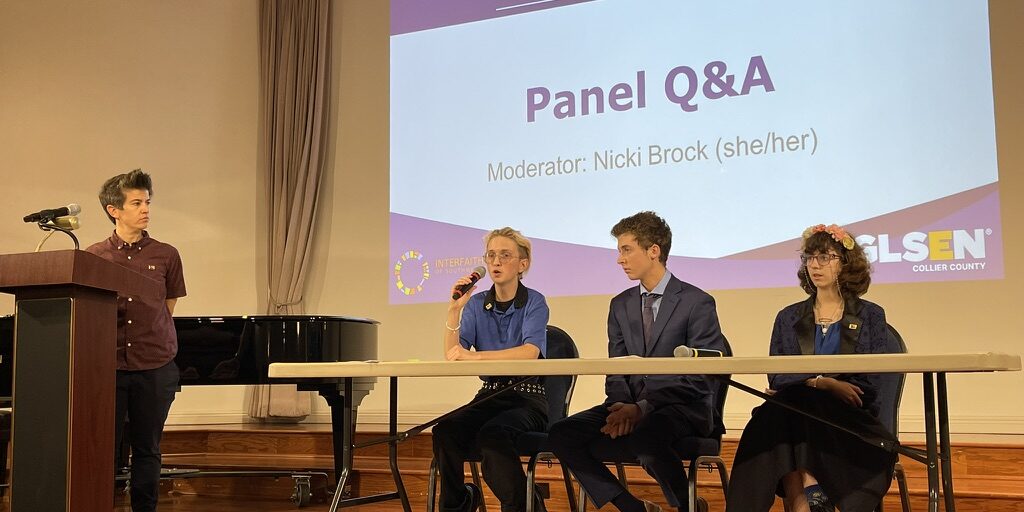 Queer Youth Speak out panel participants.